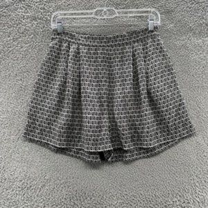 H&M Shorts Women's 8 Black & White Aztec Print Wide Leg Casual Shorts Size 8